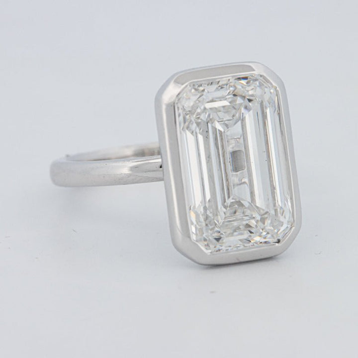 7.12 CT Bezel Setted Emerald Cut Solitaire (LG) - ZIZOV DIAMONDS