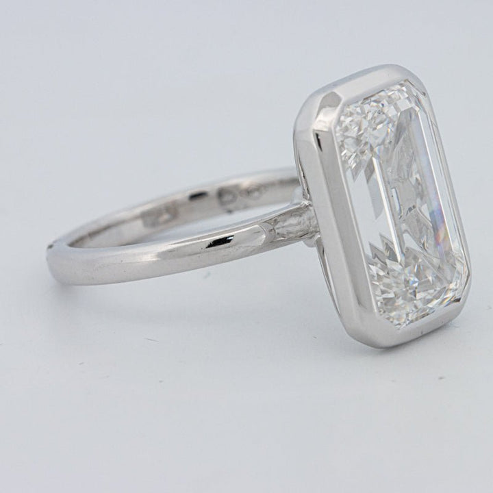 7.12 CT Bezel Setted Emerald Cut Solitaire (LG) - ZIZOV DIAMONDS