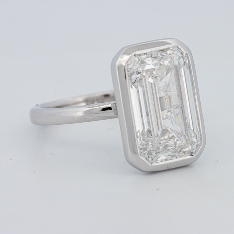 7.12 CT Bezel Setted Emerald Cut Solitaire (LG) - ZIZOV DIAMONDS