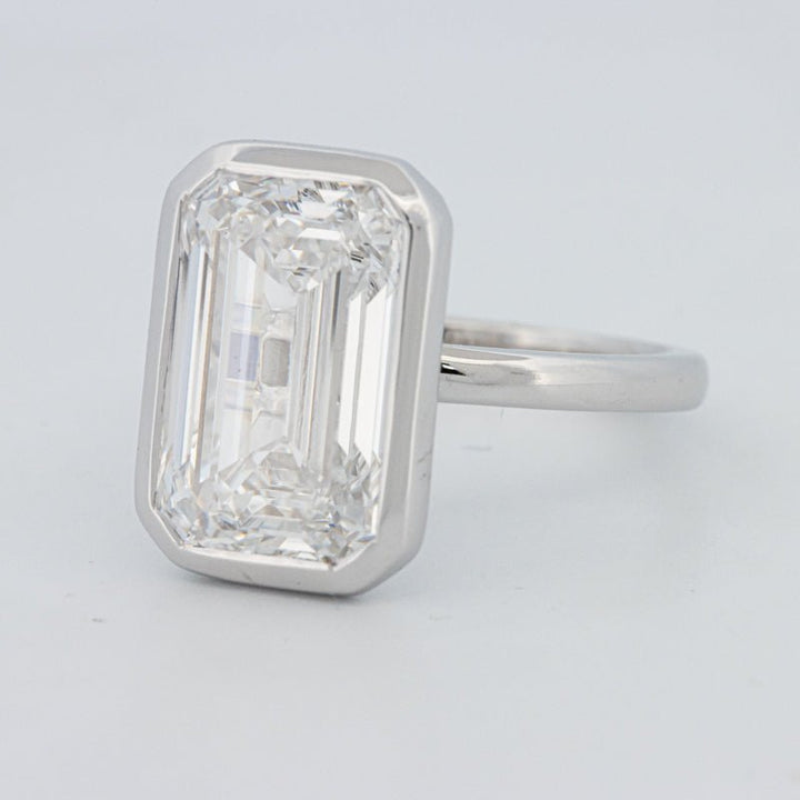 7.12 CT Bezel Setted Emerald Cut Solitaire (LG) - ZIZOV DIAMONDS