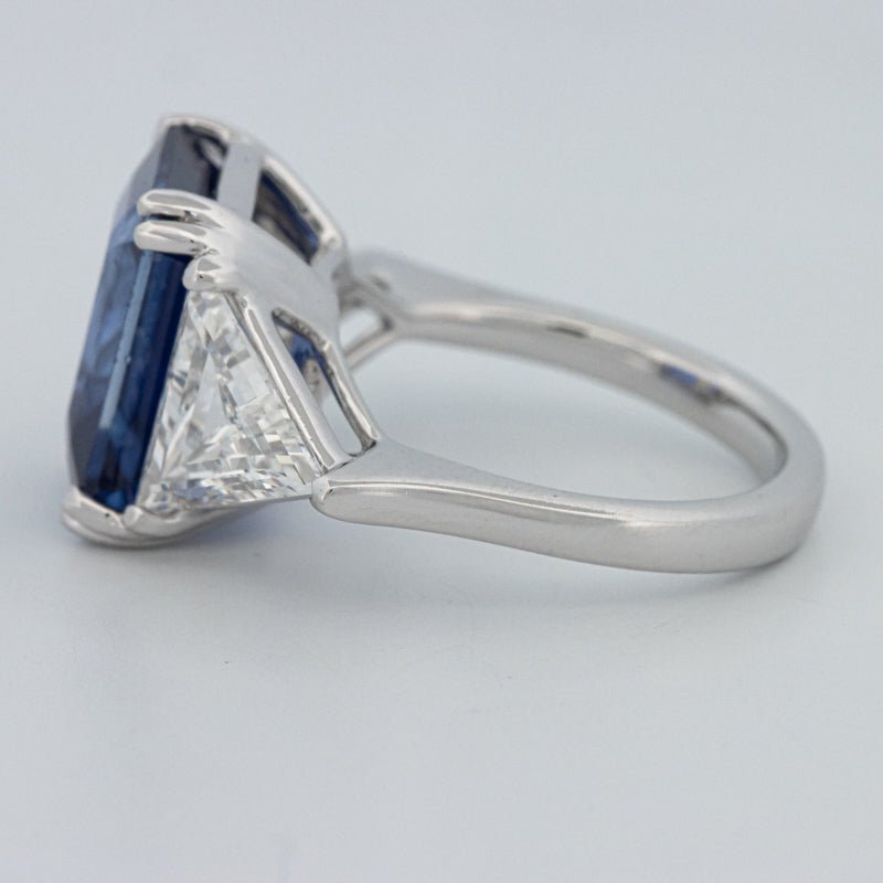 7.60 CT Blue Sapphire Trilogy Ring (LG) - ZIZOV DIAMONDS