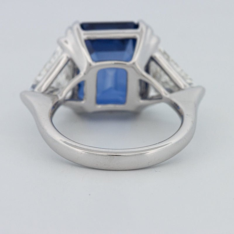 7.60 CT Blue Sapphire Trilogy Ring (LG) - ZIZOV DIAMONDS