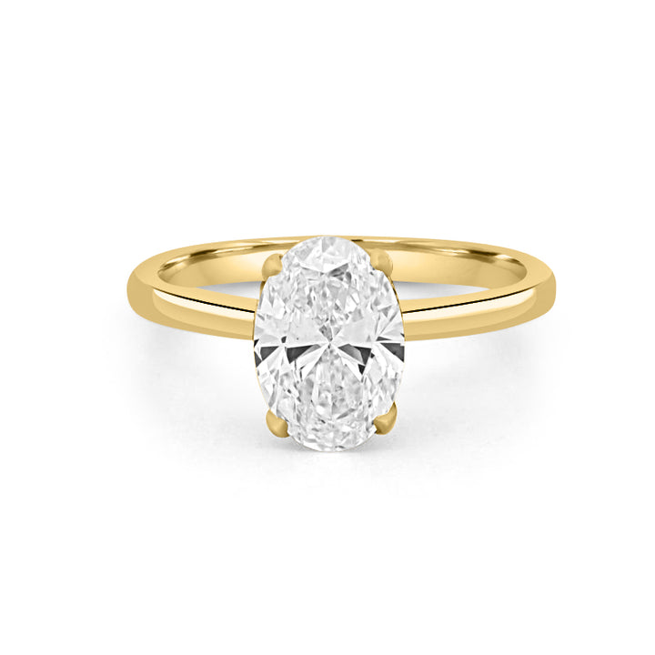 Onder-Halo Ovaal Cut Solitaire (LG)