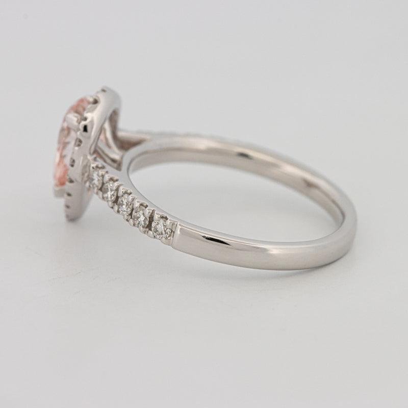"Pink" Pear-shape Halo Solitaire (LG)