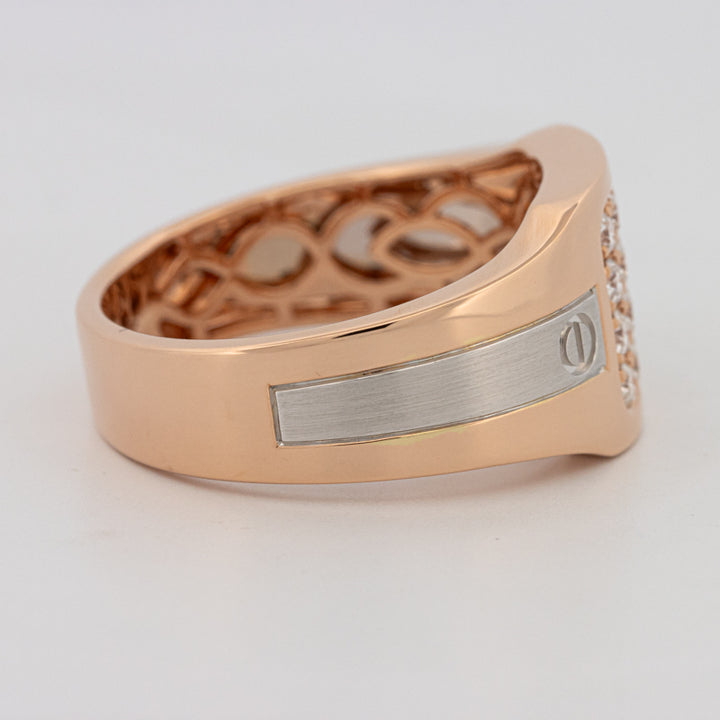 Men's Rosé Gold Ring with White Gold