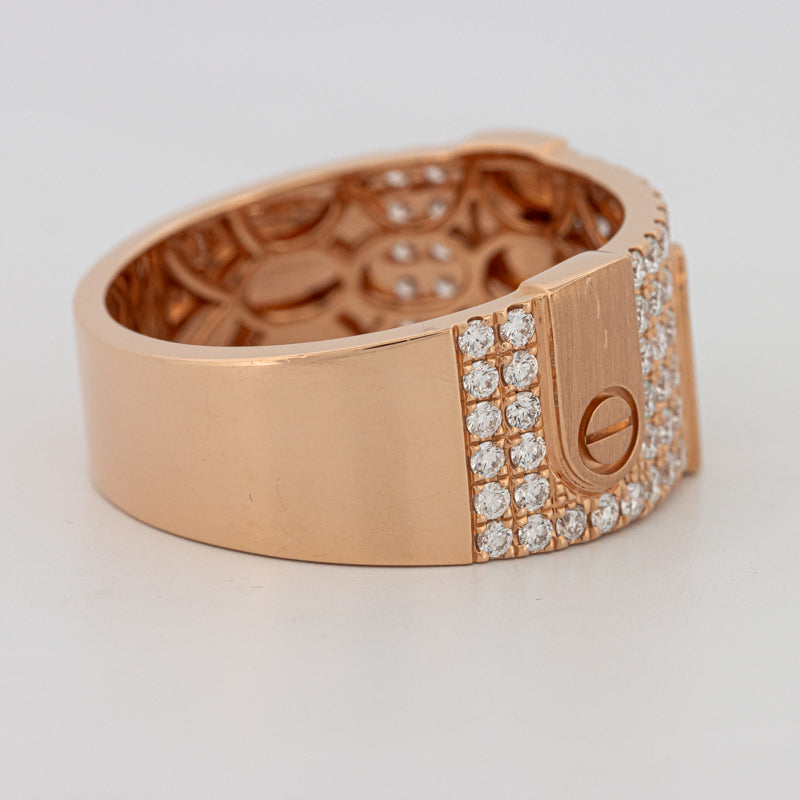 Men's Rosé Gold "Screw" Ring