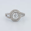 Round Cut Double Halo Pavé Solitaire (LG)