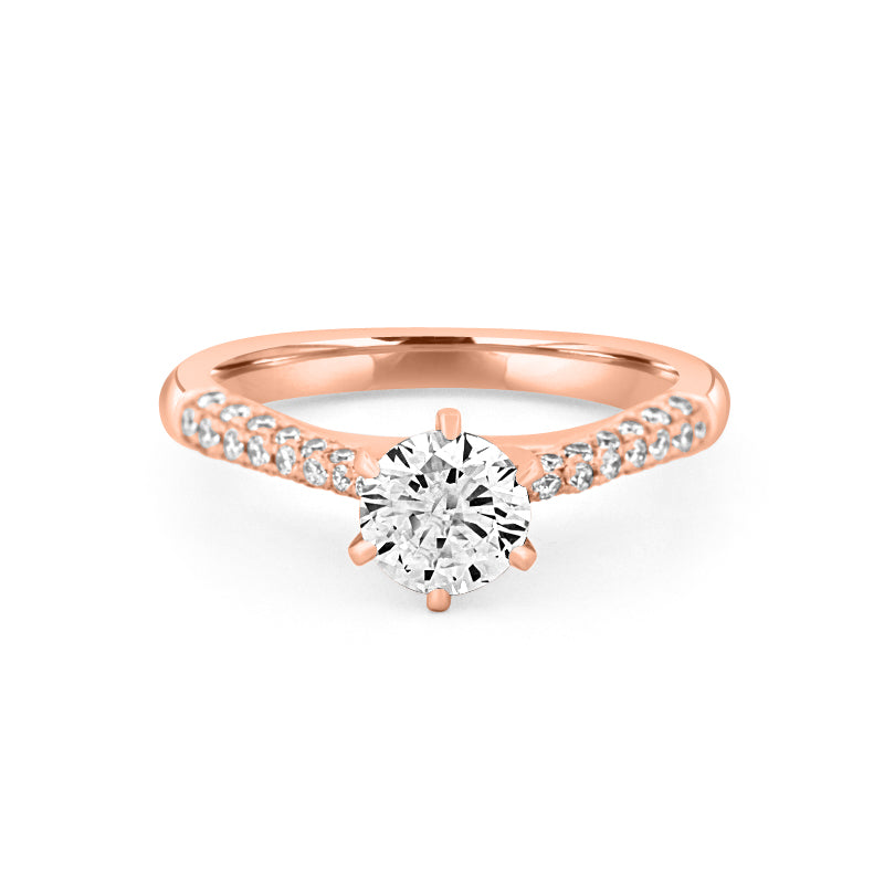 Round Cut Pavé Solitaire (LG)