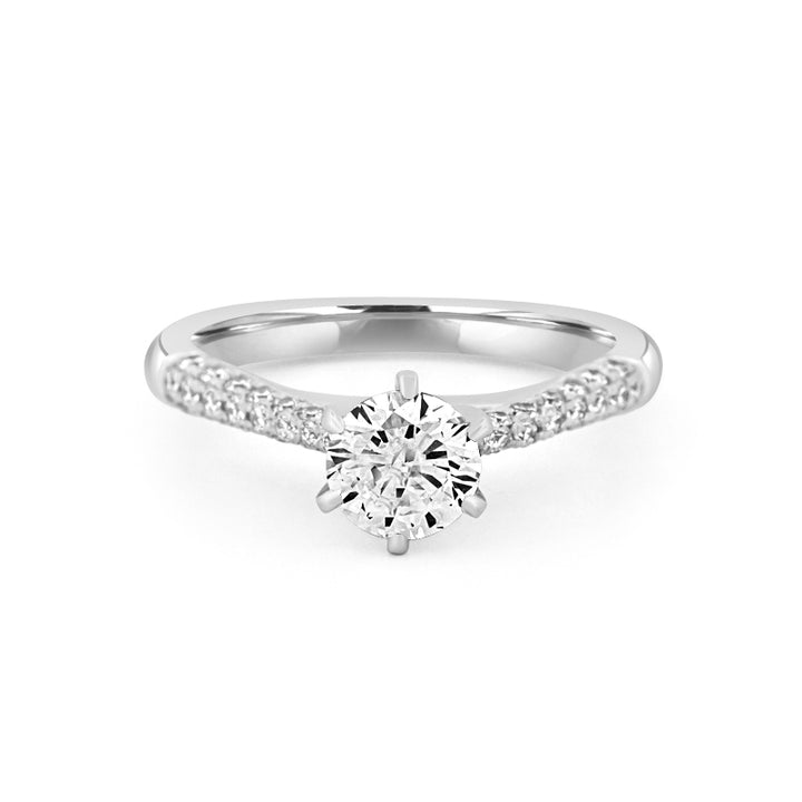 Round Cut Pavé Solitaire (LG)