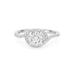 Round Cut Twist Band Pavé Solitaire (LG)