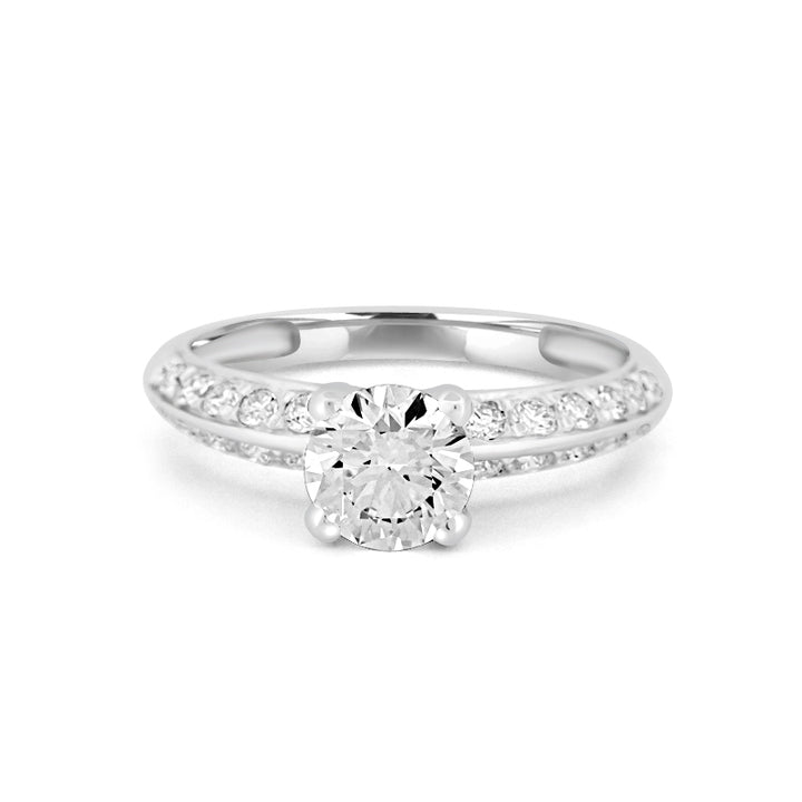 Round Cut Pavé Solitaire (LG)