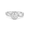 Round Cut Twist Band Pavé Solitaire (LG)