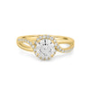 Round Cut Twist Band Pavé Solitaire (LG)