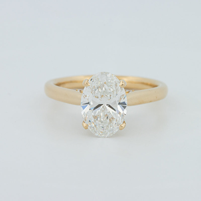 "Finese" Oval Cut Underhalo Solitaire (LG)