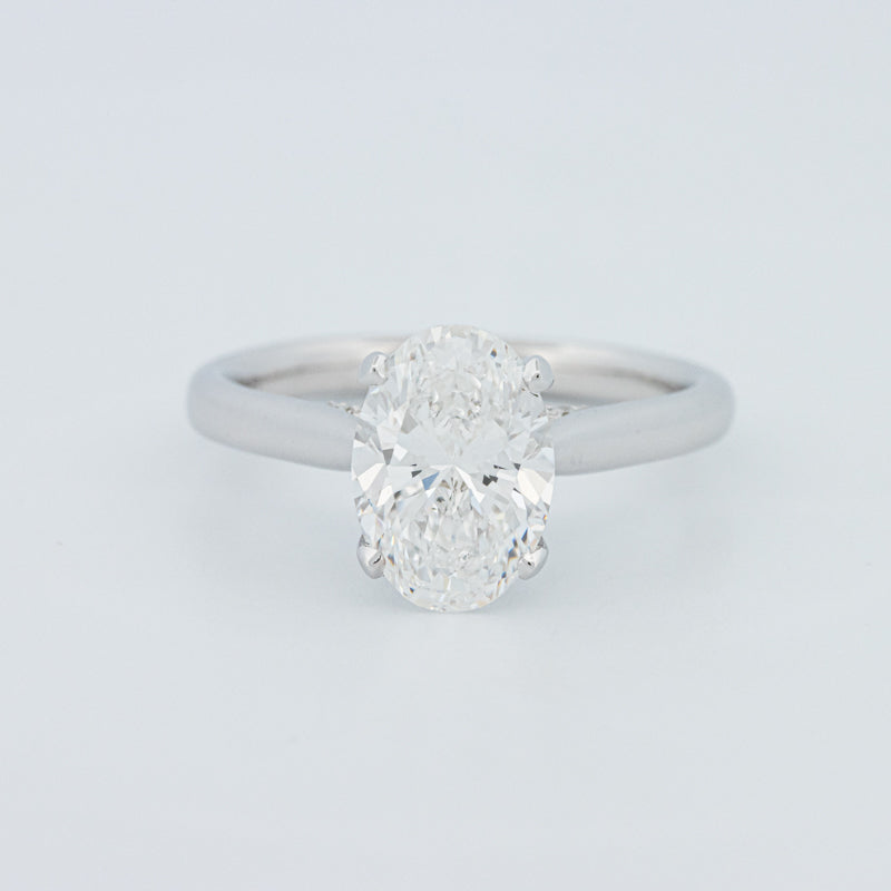 "Finese" Oval Cut Underhalo Solitaire (LG)