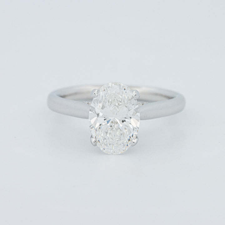 "Finese" Oval Cut Underhalo Solitaire (LG)