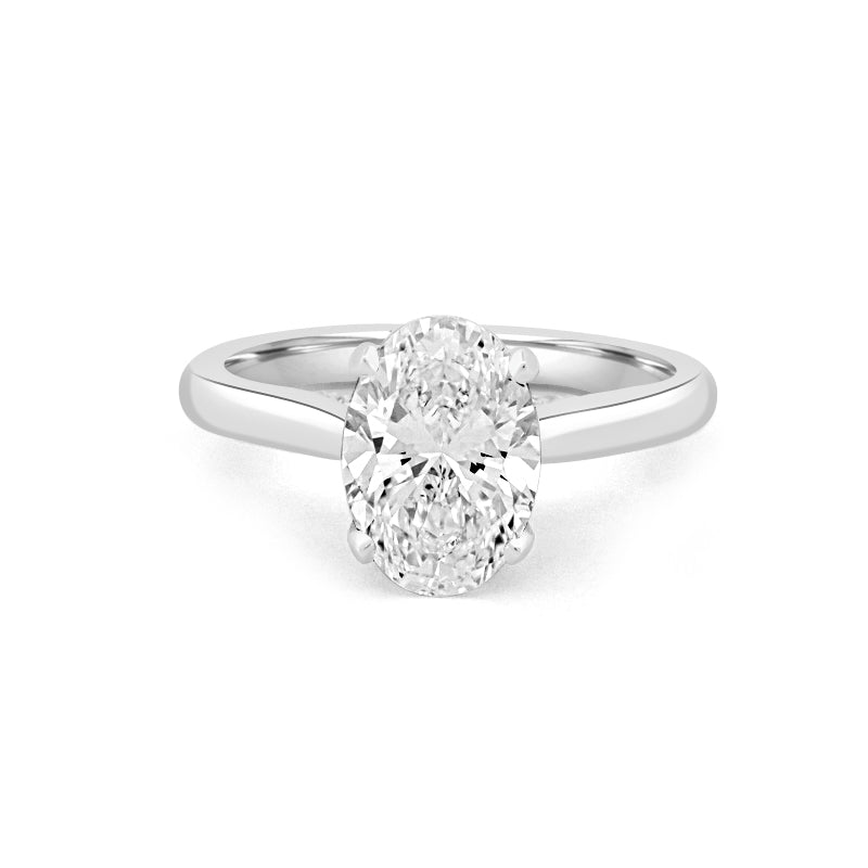 "Finese" Oval Cut Underhalo Solitaire (LG)