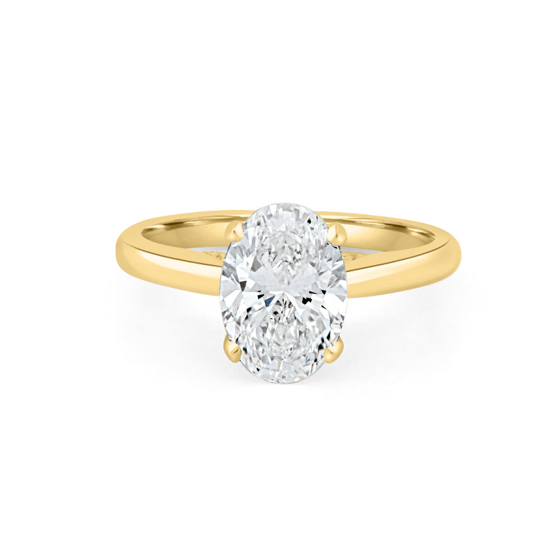 "Finese" Oval Cut Underhalo Solitaire (LG)