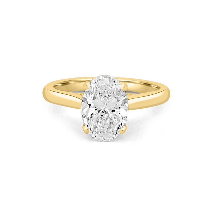 "Finese" Oval Cut Underhalo Solitaire (LG)