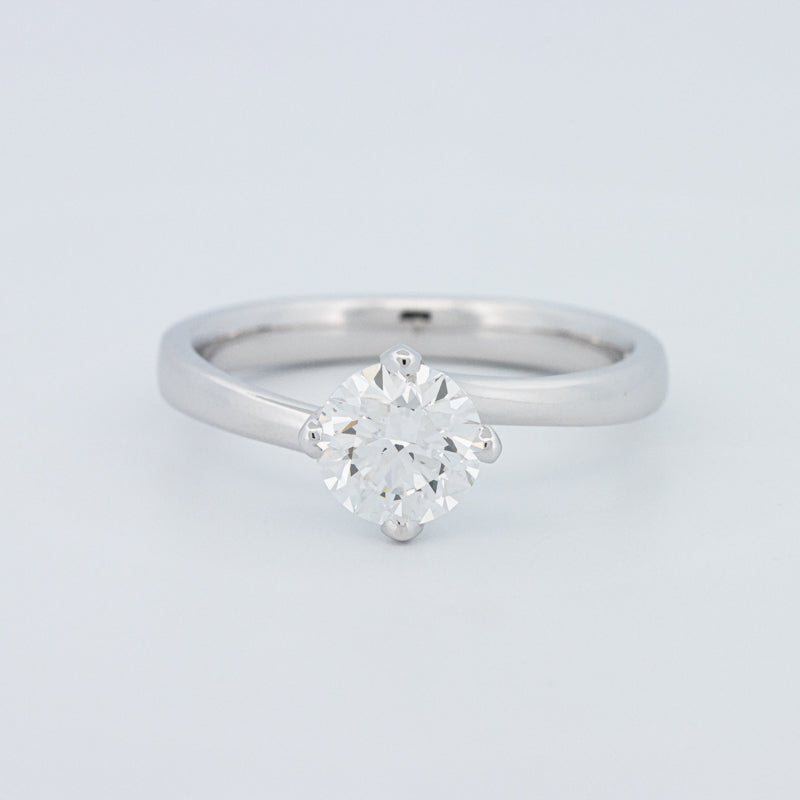 Round Cut Twist Band Solitaire (LG)