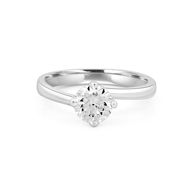 Round Cut Twist Band Solitaire (LG)