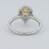 1 CT Fancy Yellow Pear-Shape Halo Pavé Solitaire (LG)