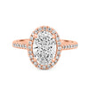 Inel Halo Pavé cu tăietură ovală 1.54 CT (LG)