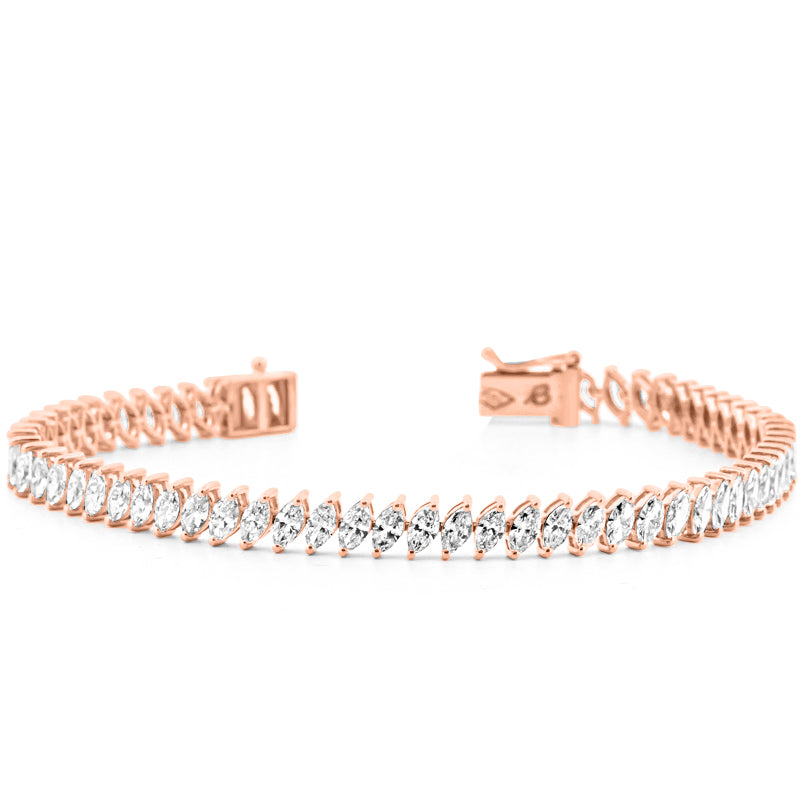 7 CT Marquise Cut Tennisarmband (LG)