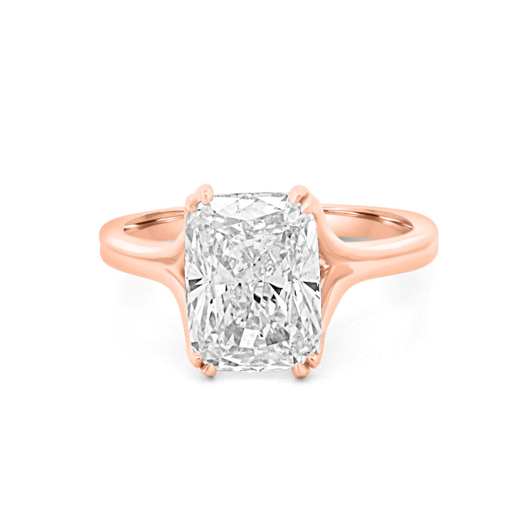 Anel Solitário "DoubleClaw" Cushion Cut 3.50 CT (LG)