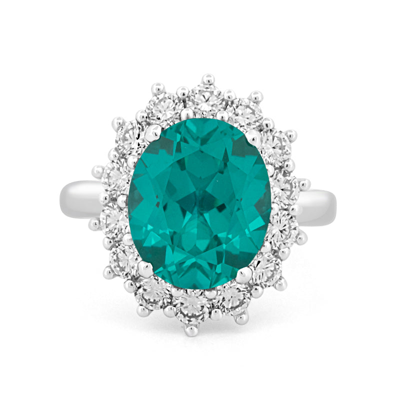Anillo Ovalado Paraiba de 7.11 CT