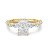 2 CT Radiant Cut Under-Halo pavé Solitaire (LG)