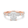 2 CT Radiant Cut Under-Halo pavé Solitaire (LG)