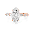 3 CT Marquise Cut Under-Halo Pavé Solitaire (LG)