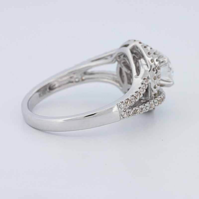 Round Cut Double Halo Pavé Solitaire (LG)