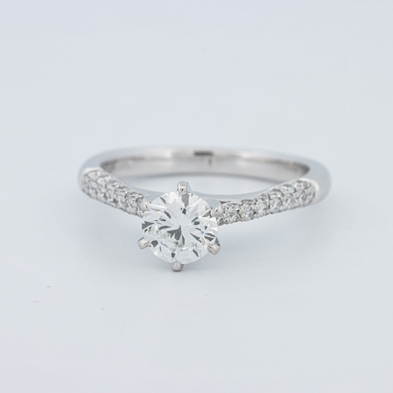 Round Cut Pavé Solitaire (LG)