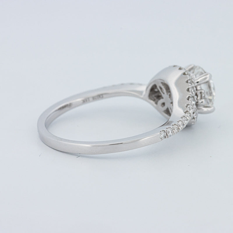 Round Cut Twist Band Pavé Solitaire (LG)