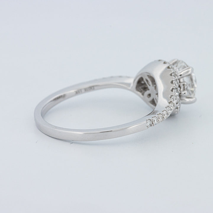 Round Cut Twist Band Pavé Solitaire (LG)