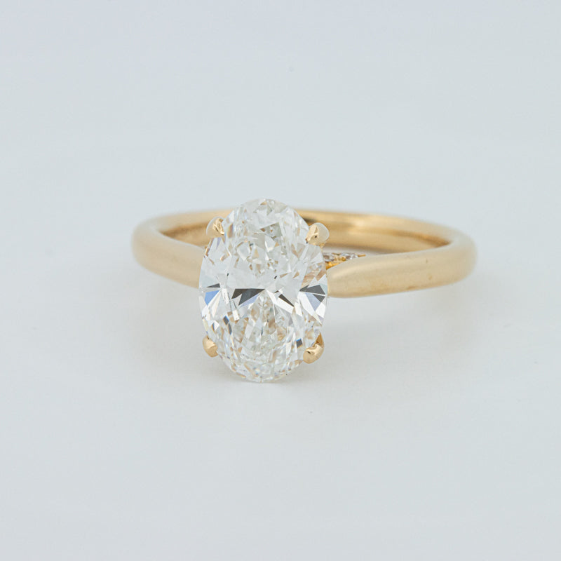 "Finese" Oval Cut Underhalo Solitaire (LG)