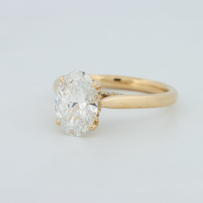 "Finese" Oval Cut Underhalo Solitaire (LG)