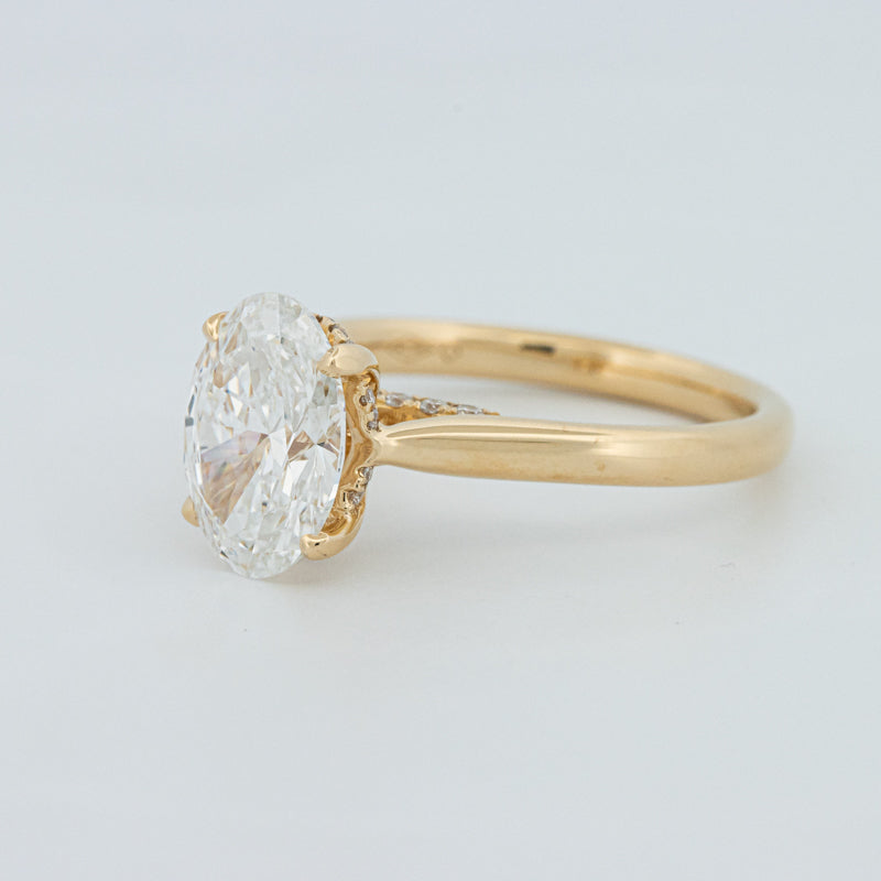 "Finese" Oval Cut Underhalo Solitaire (LG)