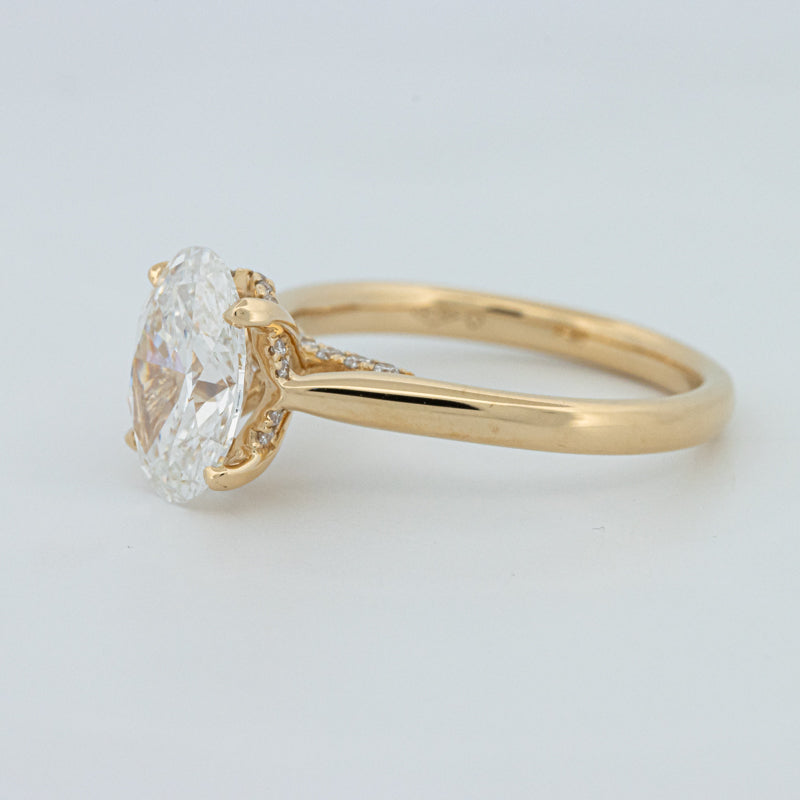 "Finese" Oval Cut Underhalo Solitaire (LG)