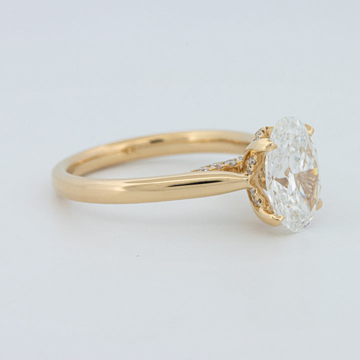 "Finese" Oval Cut Underhalo Solitaire (LG)