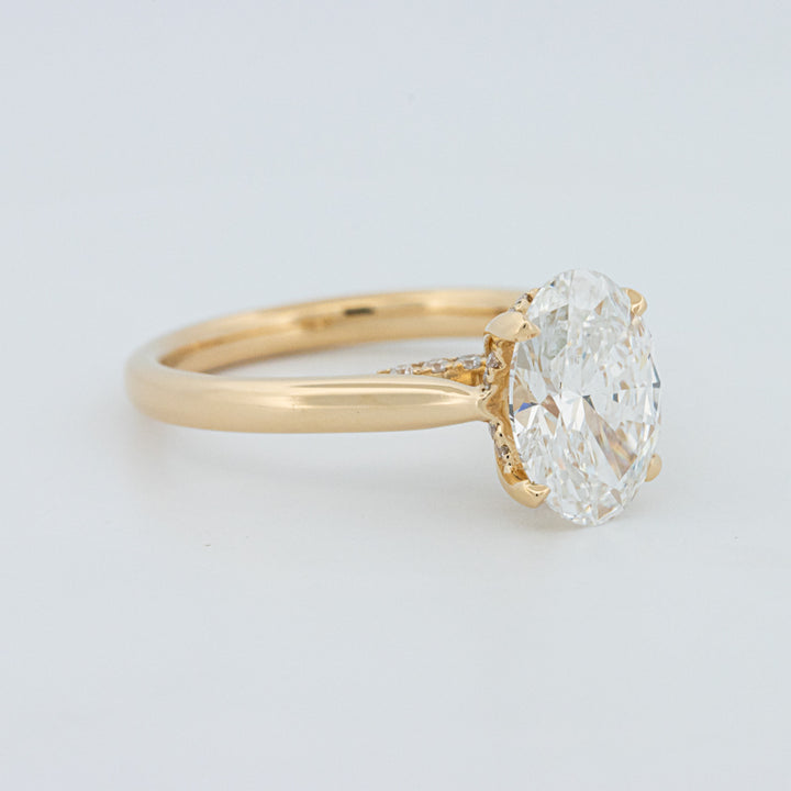 "Finese" Oval Cut Underhalo Solitaire (LG)