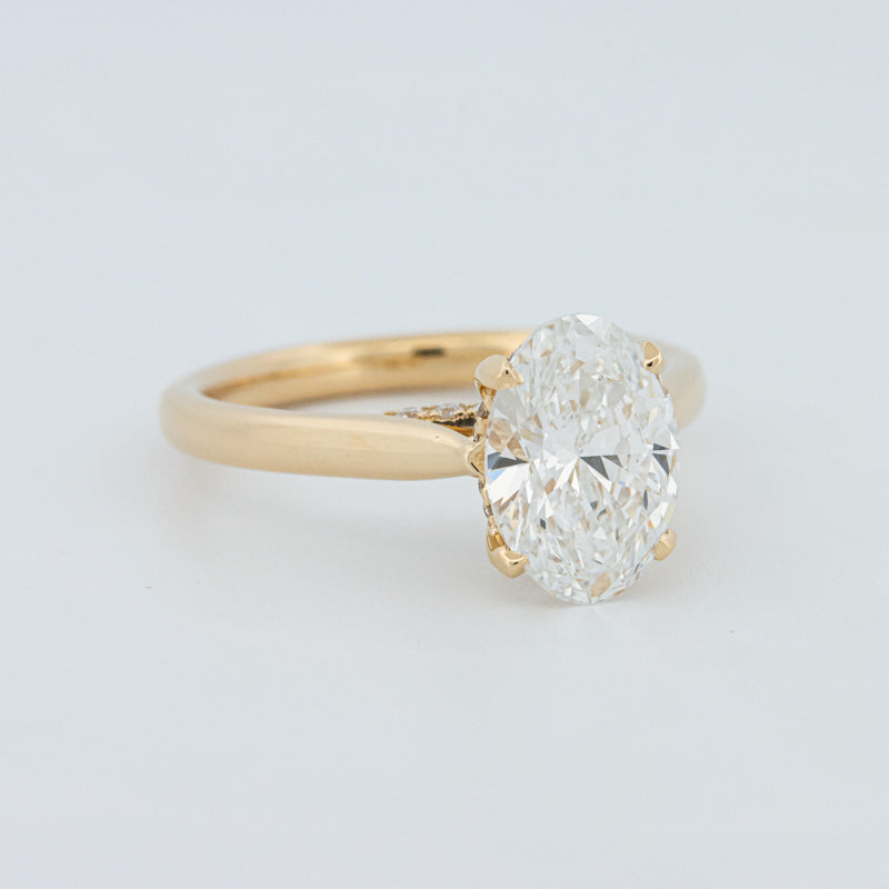 "Finese" Oval Cut Underhalo Solitaire (LG)