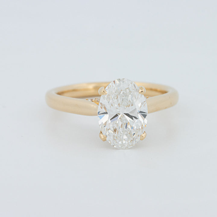 "Finese" Oval Cut Underhalo Solitaire (LG)