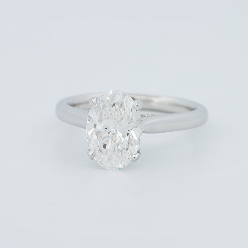 "Finese" Oval Cut Underhalo Solitaire (LG)