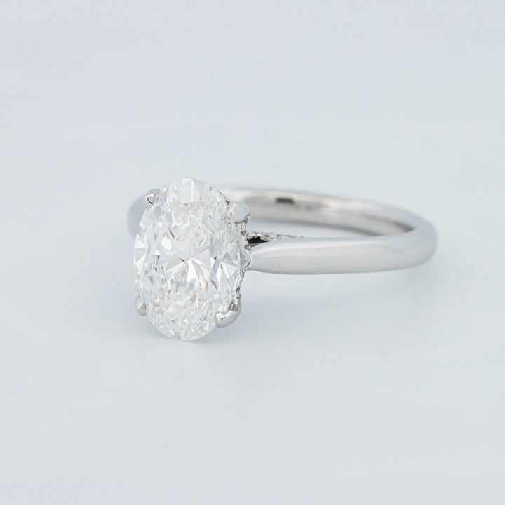 "Finese" Oval Cut Underhalo Solitaire (LG)