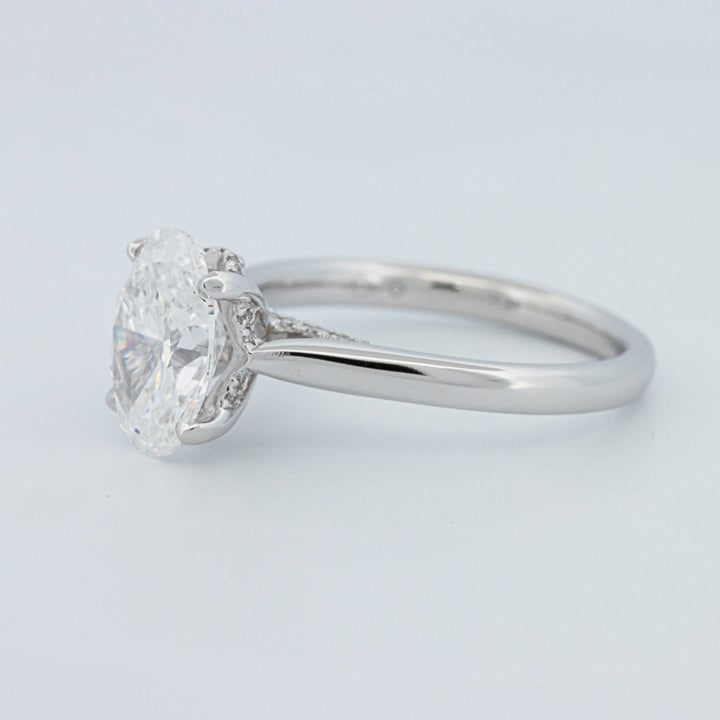 "Finese" Oval Cut Underhalo Solitaire (LG)