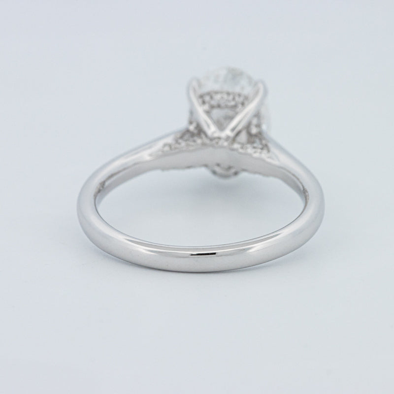 "Finese" Oval Cut Underhalo Solitaire (LG)