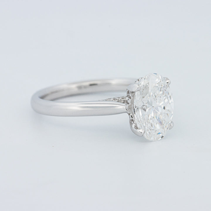 "Finese" Oval Cut Underhalo Solitaire (LG)